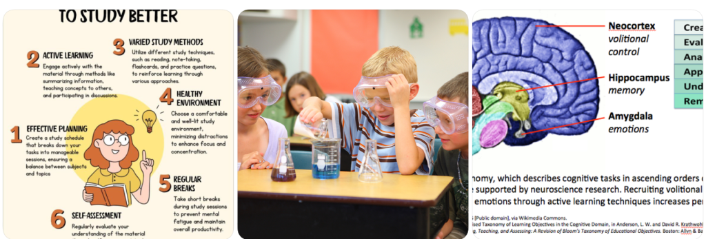 Student using active recall study techniques