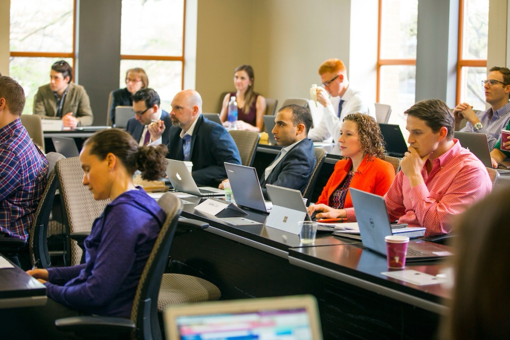 Executive MBA classroom experience for senior professionals